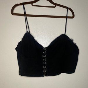 lacey black cropped top